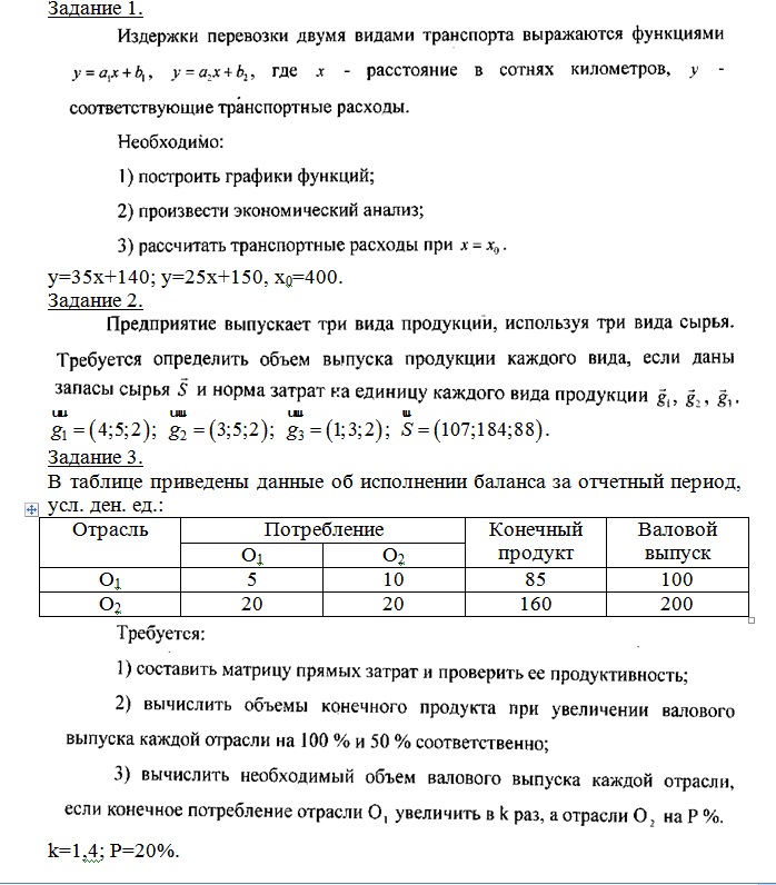 Приведенный период. В таблице приведены данные об исполнении баланса за отчетный период. Вычислить необходимый объем валового выпуска каждой отрасли,. 